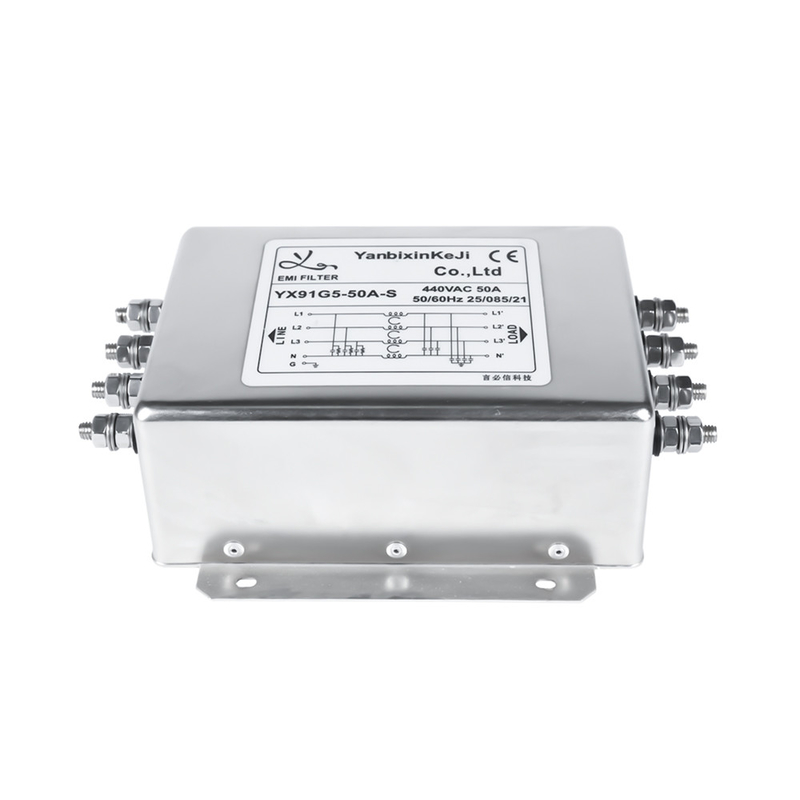 Quattro linea trifase ad alta tensione a corrente forte filtro da RFI di CA di EMI Filter 520V 50A