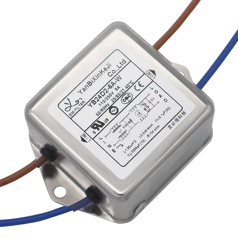 Filtro EMI monofase a doppio stadio migliorato per la filtrazione del rumore delle linee elettriche a corrente continua