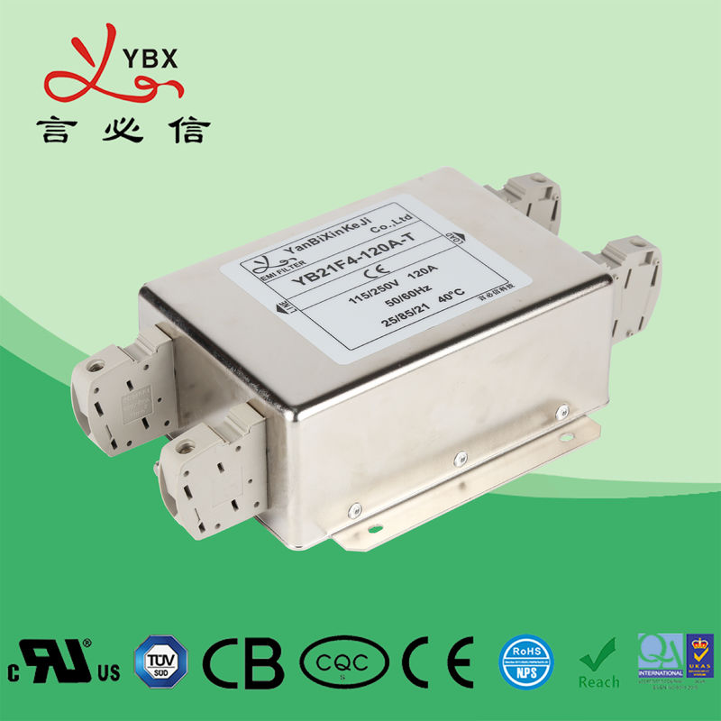 linea cassa del filtro anti-interferenze di corrente alternata Di 120V 30A 250VAC/CA del metallo del filtrante di EMI