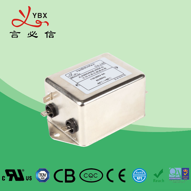 Filtro anti-interferenze del filtro da RFI di monofase di rendimento elevato di Yanbixin/RFI 110V 250VAC 6A